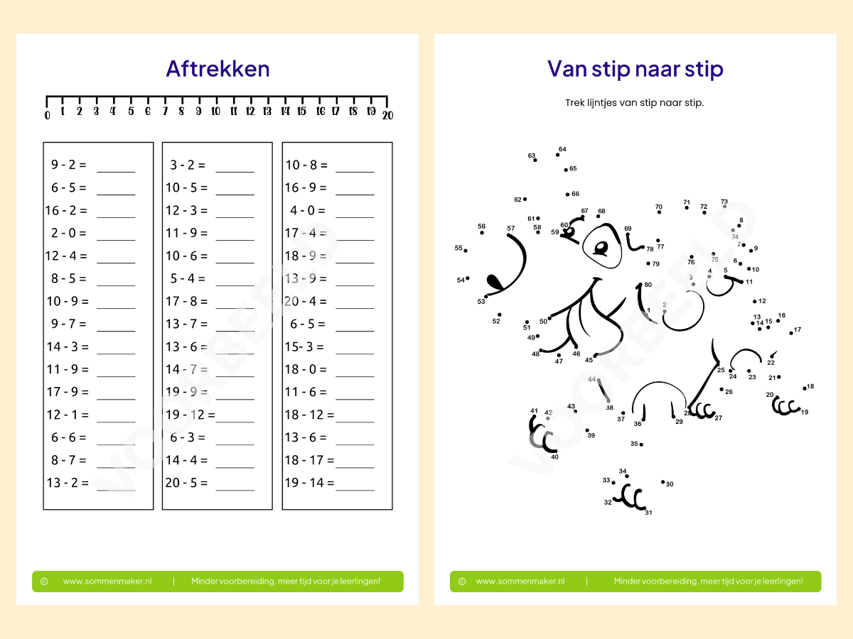 Rekenboekje – werkbladen voor groep 3