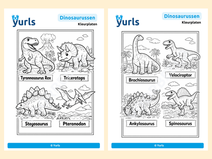 Kleurplaten Dinosaurussen – voor groep 3 t/m 8