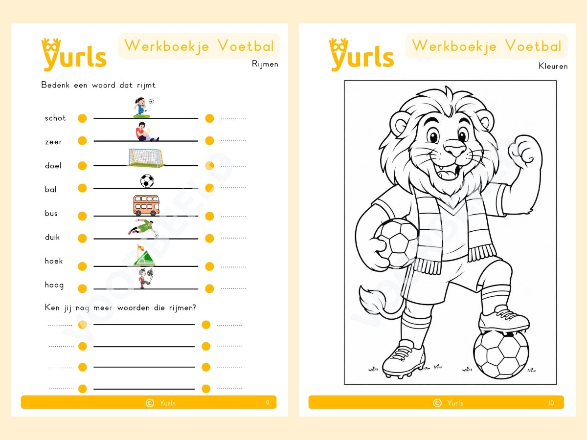 Werkboekje Voetbal – werkbladen voor groep 3