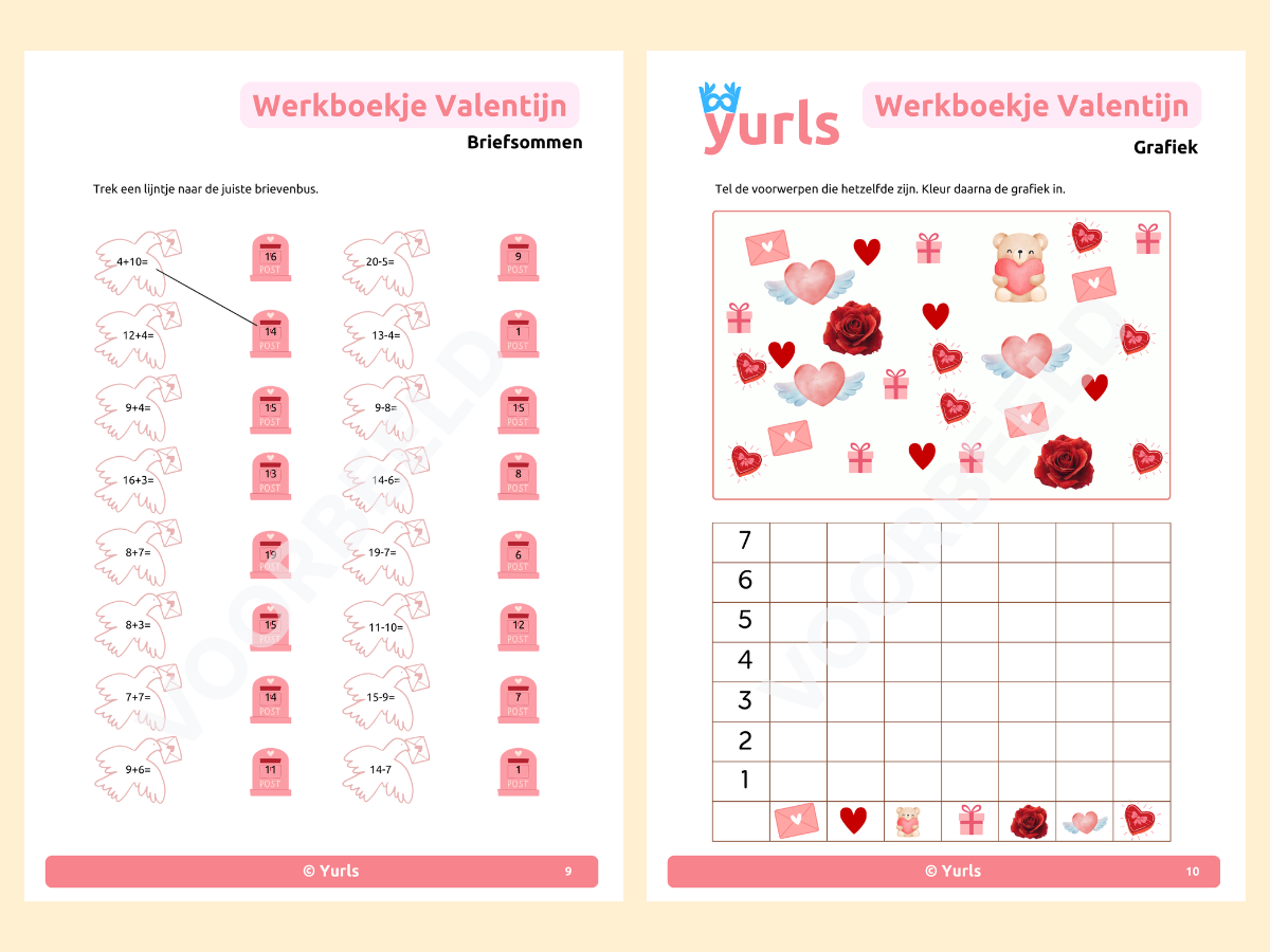 Werkboekje Valentijn – werkbladen voor groep 3