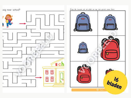Werkboekje School – werkbladen voor groep 1/2