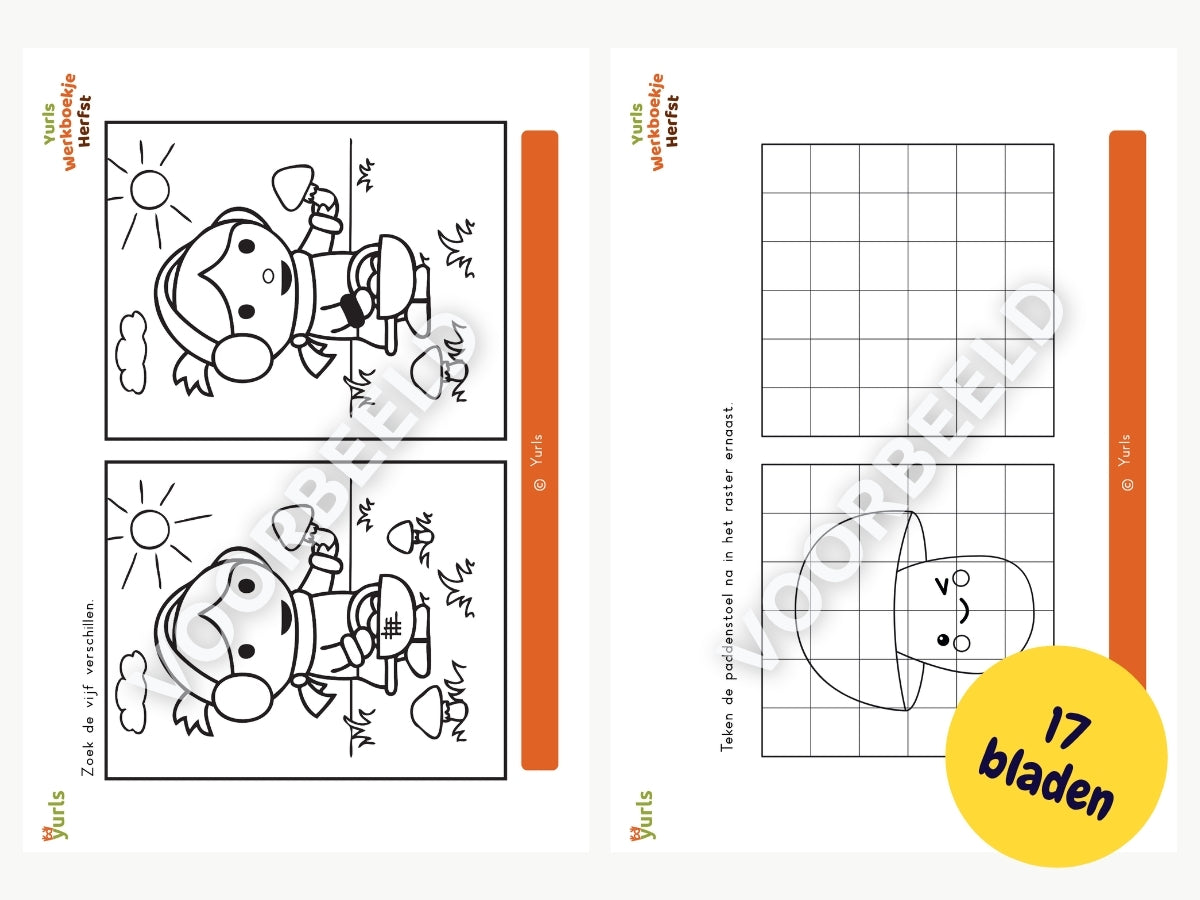 Werkboekje Herfst – werkbladen voor groep 1/2