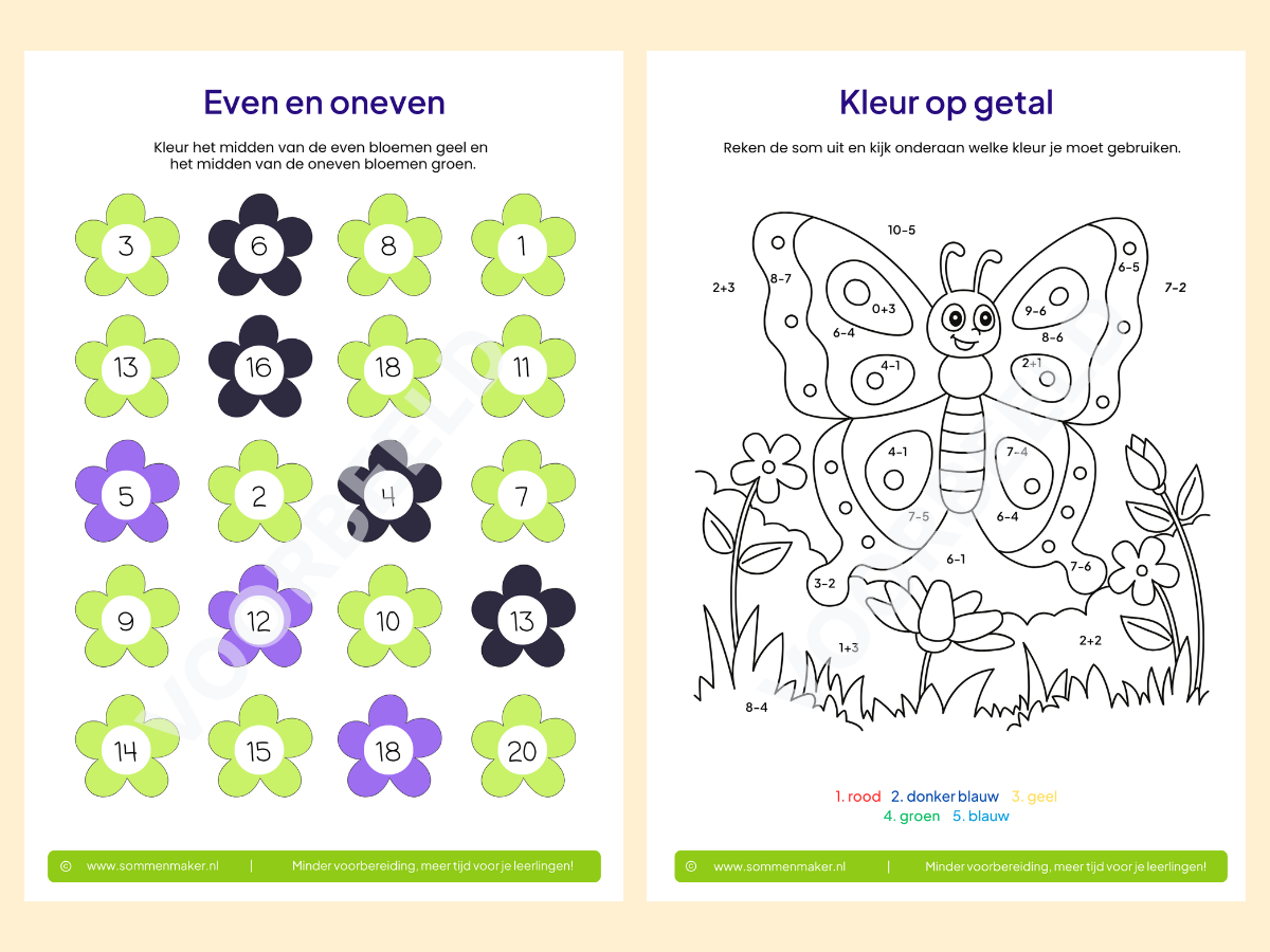 Rekenboekje – werkbladen voor groep 3