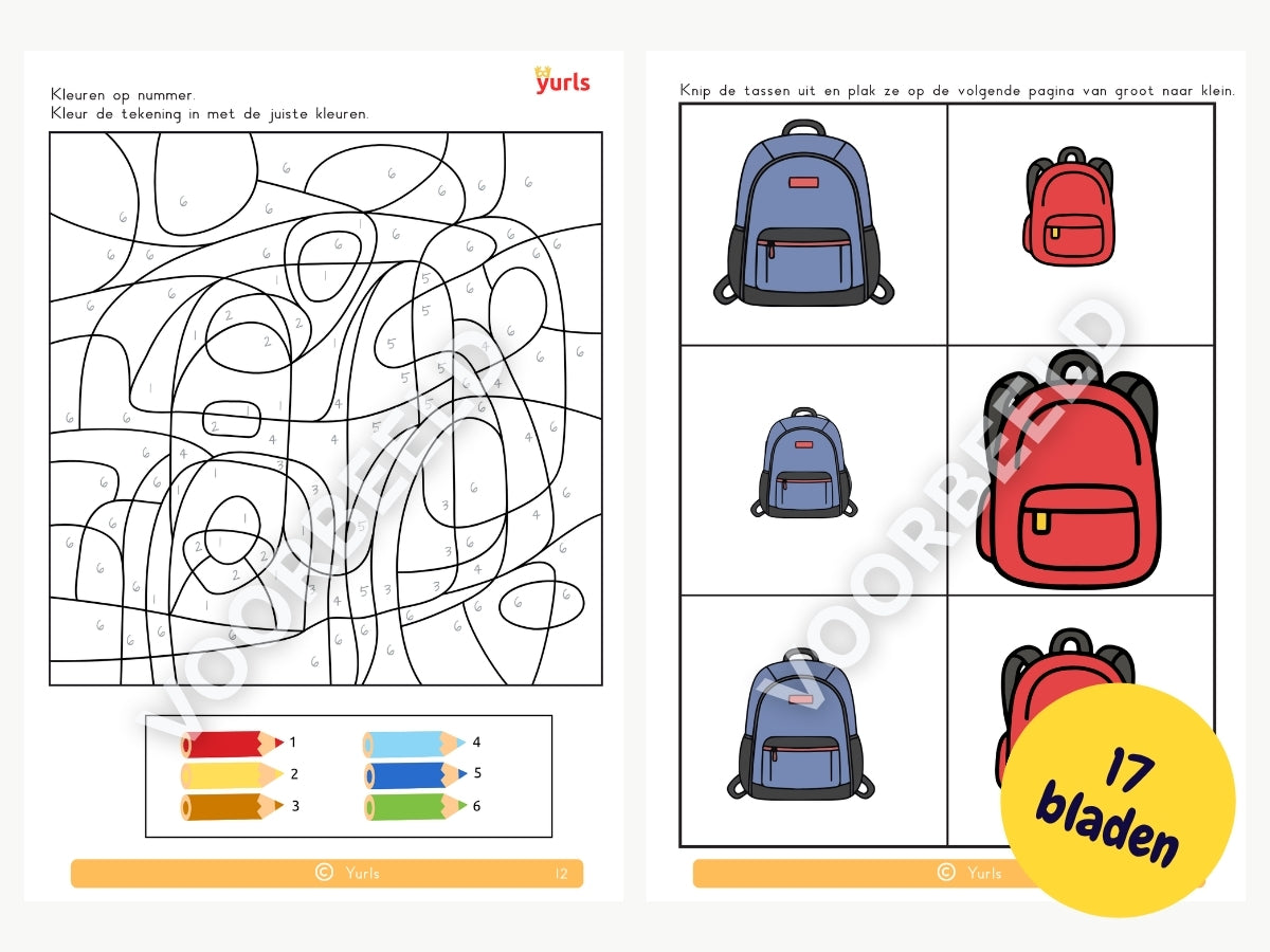 Werkboekje Weer naar School – werkbladen voor groep 1/2