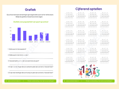 Rekenboekje – werkbladen voor groep 6