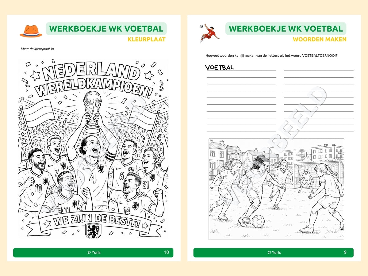 Werkboekje WK Voetbal – werkbladen voor groep 5/6