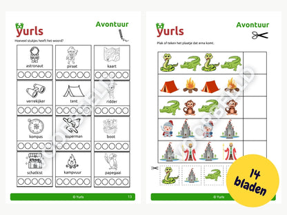 Werkboekje Avontuur – werkbladen voor groep 1/2