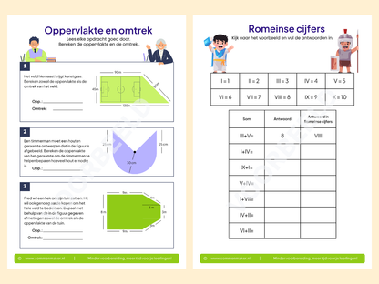 Rekenboekje – werkbladen voor groep 7/8