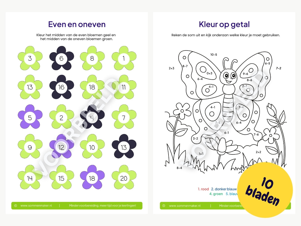 Rekenboekje – werkbladen voor groep 3