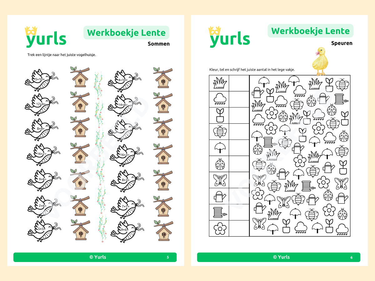 Werkboekje Lente – werkbladen voor groep 3