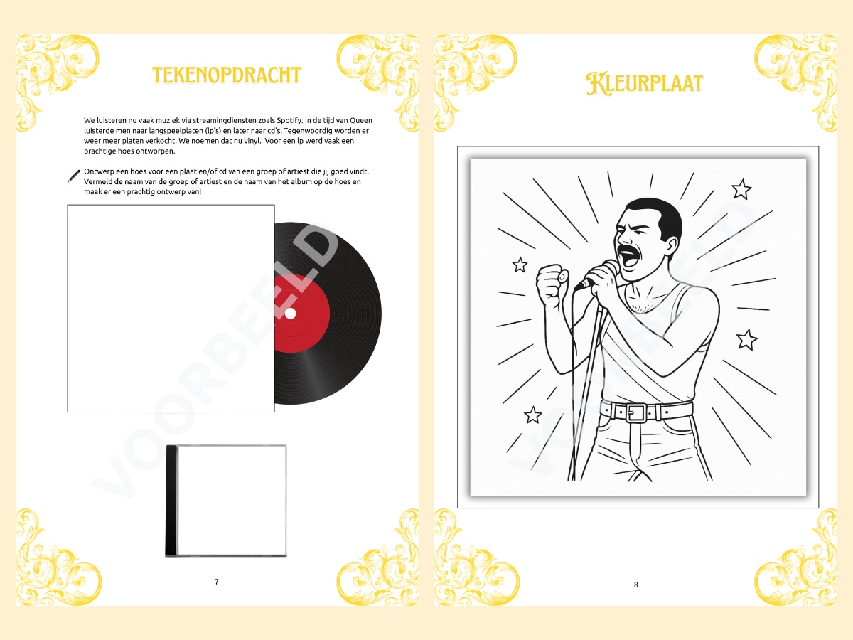 Werkboekje Bohemian Rhapsody – werkbladen over Bohemian Rhapsody en Queen
