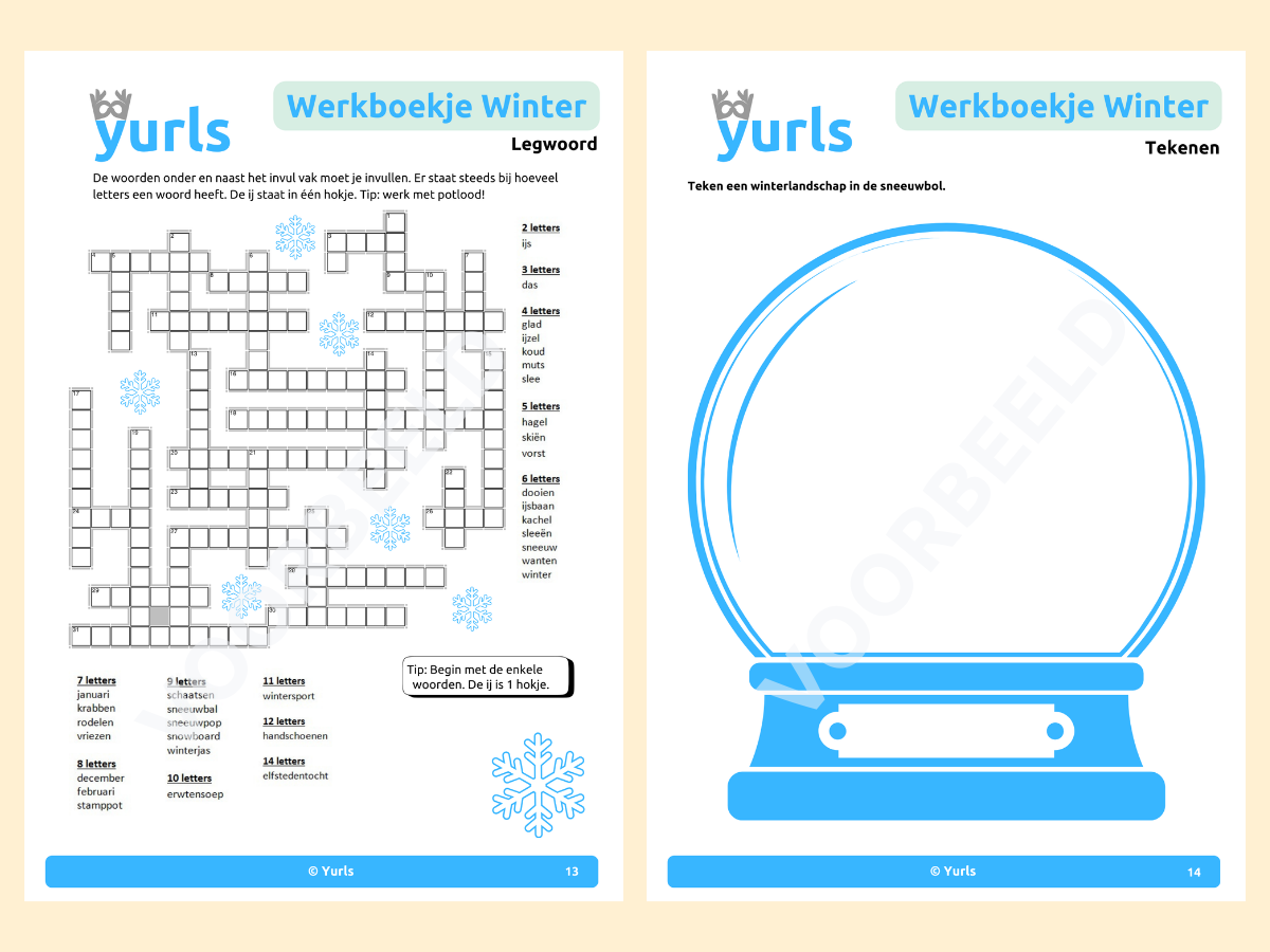 Werkboekje Winter – werkbladen voor groep 5/6