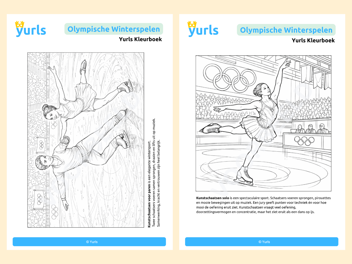 Kleurboek Winterspelen – kleurplaten Olympische Winterspelen
