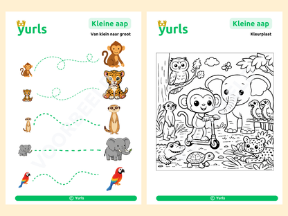 Werkboekje Kleine Aap – werkbladen voor groep 1/2