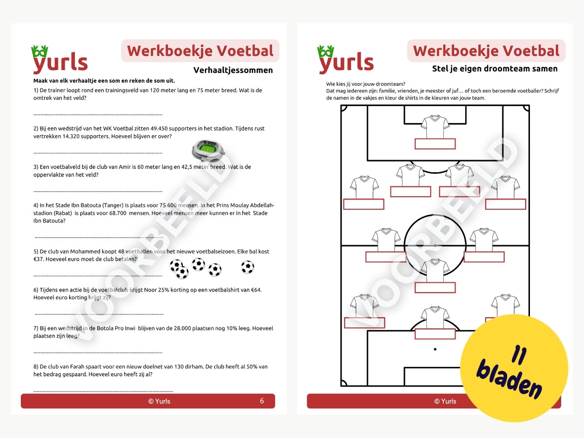 Werkboekje Voetbal Marokko editie – werkbladen voor groep 6/7/8