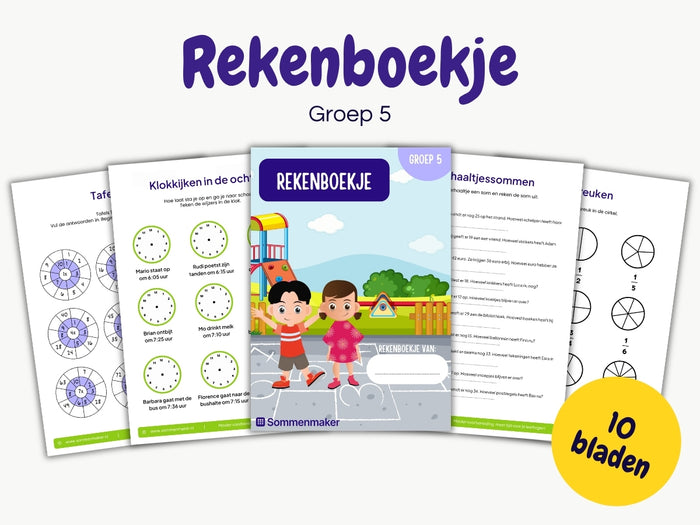 Rekenboekje – werkbladen voor groep 5