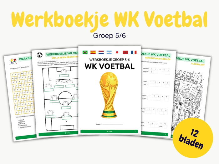 Werkboekje WK Voetbal – werkbladen voor groep 5/6