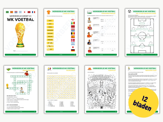 Werkboekje WK Voetbal – werkbladen voor groep 5/6