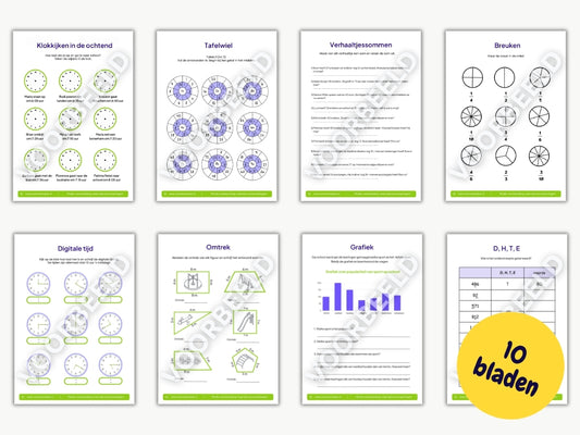 Rekenboekje – werkbladen voor groep 5