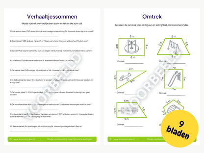 Rekenboekje – werkbladen voor groep 6